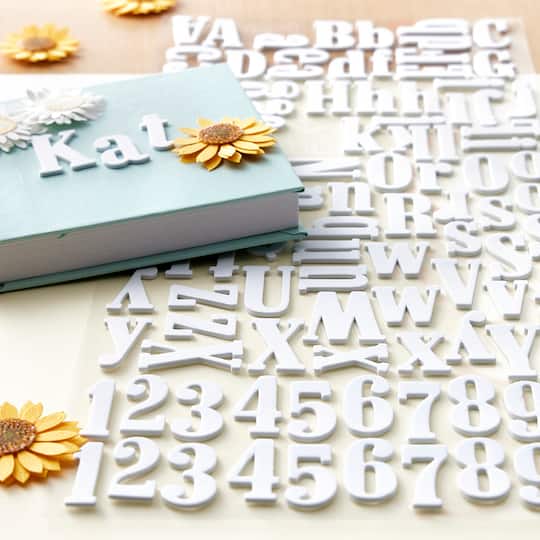 12 Packs: 104 ct. (1,248 total) Large White Alphabet Foam Stickers by Recollections™